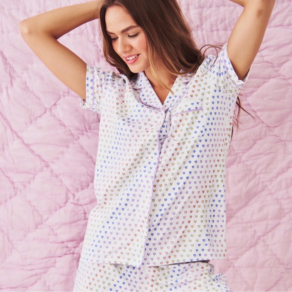 Roller Rabbit Disco Hearts Polo Pajama Top